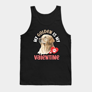 My Golden Is My Valentine Dog Lovers Tank Top